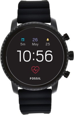 Fossil 4th Gen Explorist HR Smartwatch(Black Strap, Regular)