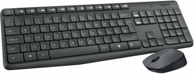 Logitech Mk235 Mouse & Wireless Laptop Keyboard(Black & Gray)